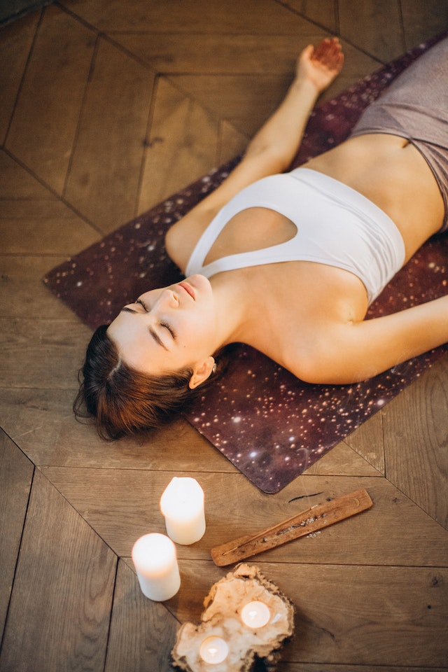 corpse pose for yoga healthcare pexels
